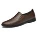 Men's Casual Leather Shoes Overalls Soft-soled Lazy Shoes Driving Shoes_vogvips.com