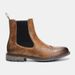 Men's Retro Chelsea Boots With Elastic Gore & Brogue Detailing – Classic Round-Toe Ankle Boots For Casual Wear_vogvips.com
