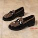 Cross Border Plus Size Versatile Leopard Print Color Block Thick Sole Single Shoes Spring Autumn New Breathable_vogvips.com