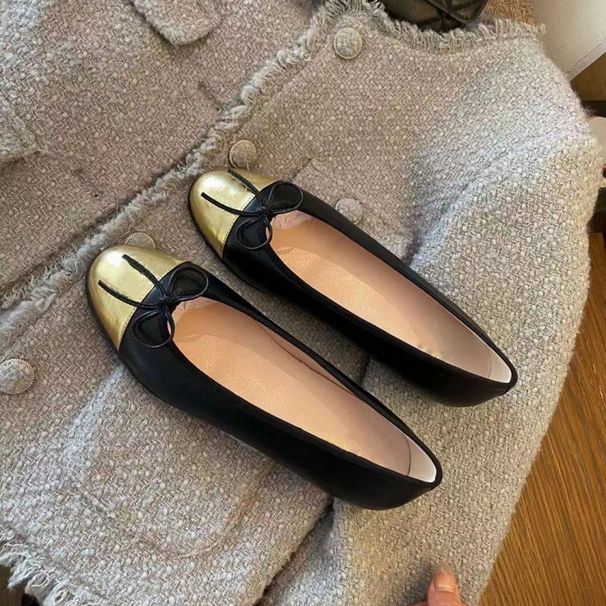 High End Xiaoxiang Style Ballet 2025 New Flat Bottomed Soft Soled Lazy Shoes, Fragrant Grandma Butterfly Bow Single_vogvips.com