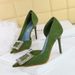 6168-K63 European And American Style Fashion Square Rhinestone Stiletto Ultra High Heels Shallow Mouth Pointed Toe Side_vogvips.com