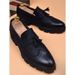 Euro Step New Brogue Carved Thick Sole Platform Breathable Tassel Trendy Leather Business Casual Height Increasing Men S_vogvips.com
