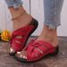 Plus-size Summer Casual Retro Wedged Platform Stitched Shoes One-line Women's Sandals Lace-up Women's Shoes_vogvips.com