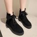 Women's Short 2024 New Martin Slim Spring And Single Ankle Boots Winter Autumn Flat Lace-up_vogvips.com