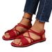 Cross-border Plus-size 43 Size Hollow Sandals With Bow, 2026 Summer Model, Cross-tied Open-toe Women's Shoes For Outdoor_vogvips.com