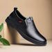 【 Dragonfly 】 New Casual One Step Bottom Soft Men's Leather Shoes_vogvips.com