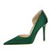 1298-6 Korean Banquet Slim Ultra High Heels Shallow Mouth Pointed Side Hollow Wave Embossed Satin Single Shoes_vogvips.com