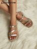 New Luofu Fashionable Summer Women's Comfortable Rubber Midsole Casual Sandals, Beach Home Shoes, Outdoor Pvc_vogvips.com