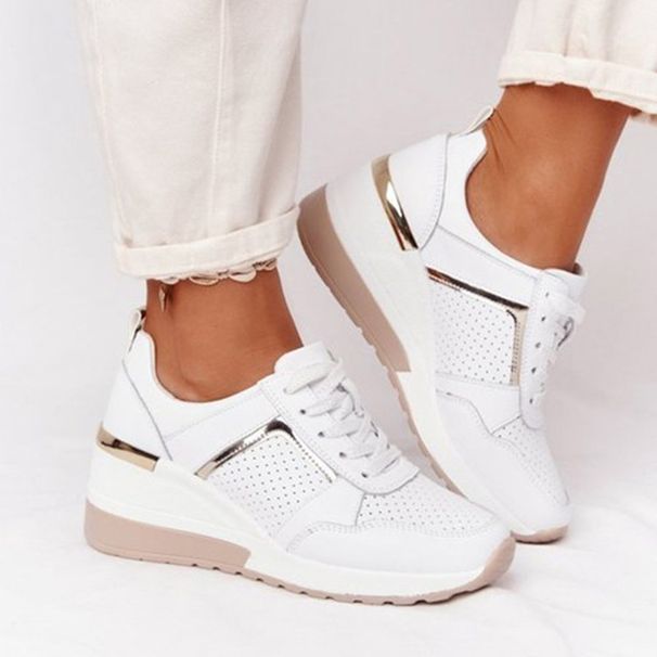 Women's Wedges Women's Casual Sneakers Match Color Breathable Mesh Running Shoes For Women_vogvips.com