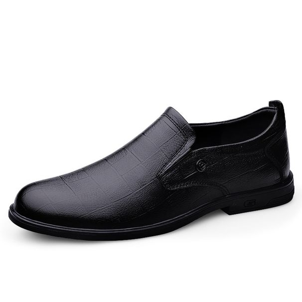 Sleeve Casual Leather Shoes Men's Shoes Non-slip Soft Sole Soft Surface Driving Shoes Men's Single Shoes_vogvips.com