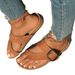 Large-sized Flat-bottomed Buckle-toe Flip-flops For Women With Belt Buckles Worn Over Beach Sandals_vogvips.com