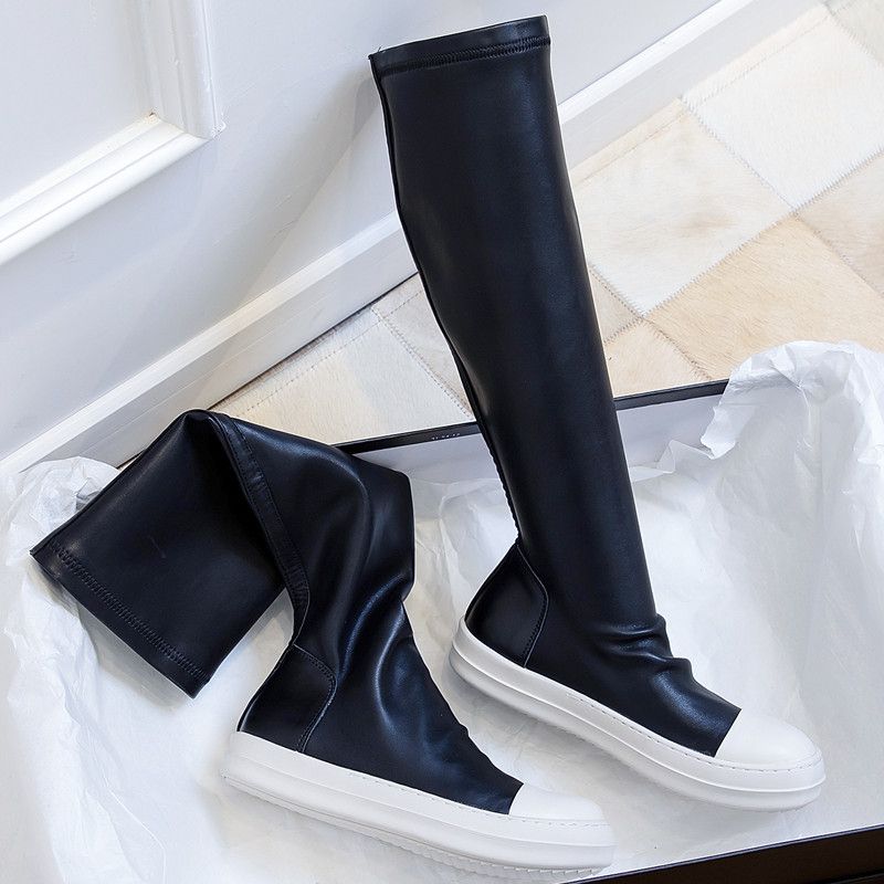 Over-the-Knee Boots For Women, New Large Size Knee-High Versatile Simple Style, Fleece-Lined Thick Sole, Stretchy_vogvips.com