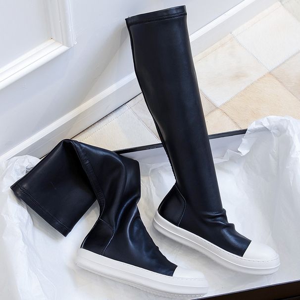 Over-the-Knee Boots For Women, New Large Size Knee-High Versatile Simple Style, Fleece-Lined Thick Sole, Stretchy_vogvips.com