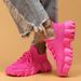Large Size Sports For Women, Breathable Fly Knit Socks, One Foot Lazy Shoes_vogvips.com