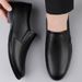 Men's Shoes Leather Shoes Gentleman's Flat Casual Shoes Low Top Foot Loafer Foot Sneakers_vogvips.com