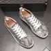 LiuTalk Internet Red Trendy Men's 2025 Spring Edition Spirit Casual Sports Low Cut Lace Inlaid Diamond Youth_vogvips.com