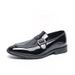 Men's Embossed Glossy Leather Dress Shoes - British Style Pointed Toe Formal Shoes For Wedding & Business (Black, Brown, Blue) - Sizes 38-46_vogvips.com