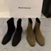 Trendy Short 2024 Autumn Winter New Style Chunky Heel Slim French Suede Ankle Boots_vogvips.com