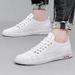 Little White Shoes Men's Outdoor Sports And Leisure Shoes Men's Elastic Band Board Shoes Irst Layer Cowhide Sot Leather Thin_vogvips.com