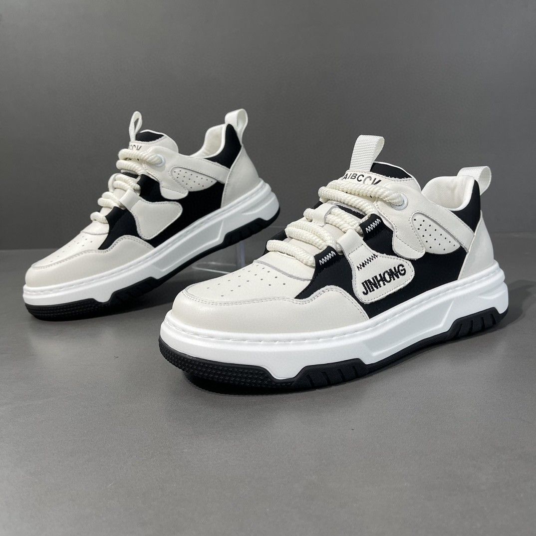 Board 2025 Spring Genuine Leather Little White And Versatile Men's Casual Sports Trendy Shoes_vogvips.com
