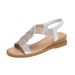 2024 Summer New Fashion Mid Heel Women's Sandals Square Toe Women's Heel Diamond Decorated Slip-On Sandals Women's Shoes_vogvips.com