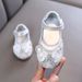 Girls Princess Square Mouth Rhinestone Bow Mesh Single Shoe Shoes Show Dance Shoes_vogvips.com