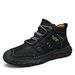 Men's Cotton Shoes Winter Fleece-Lined Warm Soft-Soled Lace-Up Men's Work Boots Fashionable Versatile Non-Slip Boots_vogvips.com