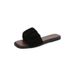 French High-end One-piece Slippers For Women's Summer Outdoor Wear, Ins New Year Flat Bottomed Beach Sandals_vogvips.com