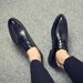 Men's Stylish Pointed-Toe Dress Shoes - Breathable PU Leather Lace-Up Oxfords For Business & Wedding, Korean Trendy Design_vogvips.com