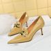 598-1 European And American Retro Fashion Shoes, Stiletto High Heels, Pointed Toe With Metal Buckle, Women's Pumps_vogvips.com