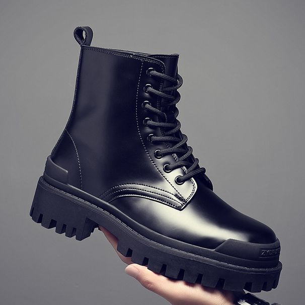 Men's Chelsea Boots Business Dress Leather Martin Leather Boots Handmade High Top Leather Shoes Vintage Short Boots_vogvips.com