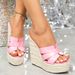 Women's Sexy High Wedge Sandals - Breathable Raffia Platform Heels With Non-Slip Sole, Fashionable Summer Beach Shoes For Women_vogvips.com