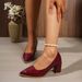 Foreign Trade Cross-border Plus-size 2025 New Fashion Women's Shallow Thick-heeled Height-increasing High-heeled Shoes_vogvips.com