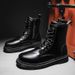 European Warm Series Men's Martin For Autumn And Winter, High-top Work Boots, 2025 New Black British Style, Fleece-lined Leather Boots_vogvips.com