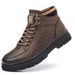 High-top 2025 New Autumn Sports Casual Men's Leather Martin Boots Outdoor Motorcycle Work Shoes_vogvips.com