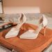Qianluhui Fairy-style Platform Satin Banquet Dress Engagement Toast Hollow Sandals Wedding Shoes_vogvips.com