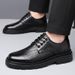 Men's Soft Leather Breathable Casual Shoes Spring Autumn Season Comfortable PU Sole Business Formal Flats Adult Footwear_vogvips.com