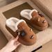Women's Shoes DIY Cute Plush Cotton Slippers Home Thick Sole Warm Fashionable Outdoor Cotton Slippers Women's New_vogvips.com