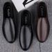 Business Casual Men's First Layer Cowhide Soft Sole Non-Slip Driving Slip-On Lazy All-Season Leather Shoes Men_vogvips.com
