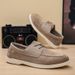 Men's Casual Slip-On Flat Shoes Easy Wear Sneakers Cross Border Style Comfortable Men's Footwear_vogvips.com