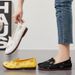 Women's Summer New Shallow Mouth Single For Women's Outdoor Wear, Flat Bottomed Fashionable Patch Beggar Shoes, Hollowed_vogvips.com