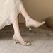6388-5 Square Toe High Heels New Comfortable Wedding 2025 Autumn French Style Shallow Mouth Stiletto Single Shoes For_vogvips.com