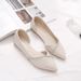 Pointed Single Shoes Women's Flat Bottom Shallow Mouth Soft Sole Work Shoes Ladyshoes Temperament Women's Doudou Shoes_vogvips.com
