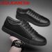 Men's Genuine Leather Casual Black Sneakers Men Autumn Shoes Man Fashion New Arrival Handmade Outdoor Leisure Walk Flats_vogvips.com