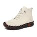 Handmade Casual Versatile Soft-Soled Mom Shoes, Large Size High-Top Women's Shoes, Flat Single Shoes, Casual Shoes_vogvips.com