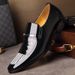 Euro Step REEHEMES Patent Formal Men's British Derby Brogue Style Business Leather Shoes_vogvips.com