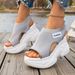 Summer Elegant And Sexy Wedge Thick Soled Sandals Fashionable Best Selling New Comfortable Plus Size Beach Women's Shoes_vogvips.com