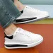 Mens Black Casual Shoes With Gold Heel Logo Outdoor Sport Tennis Unisex Mesh Shoes Air Cushion Sole Daily Outfit_vogvips.com
