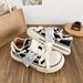 XY-A217 Latex Insoles/Ugly Cute Thick-Soled White For Women, Big Toe Sneakers, 2025 New Bread Canvas Shoes_vogvips.com