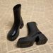 Female Raise The Bottom Black Joker Martin Boots_vogvips.com